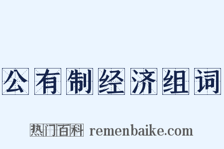 公有制经济组词是什么意思的图片